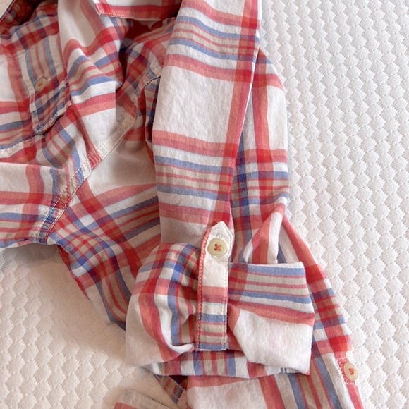 THE NORTH FACE BUTTON FRONT PLAID COTTON SHIRT SZ MED OUTDOOR WESTERN FALL - Picture 9 of 9